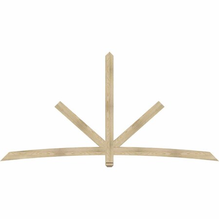 Ekena Millwork Alberta Rough Sawn Timber Gable Bracket, Douglas Fir, 108"W x 54"H x 2"D x 4"F, 12/12 Pitch GBW108X54X0204ALB00RDF